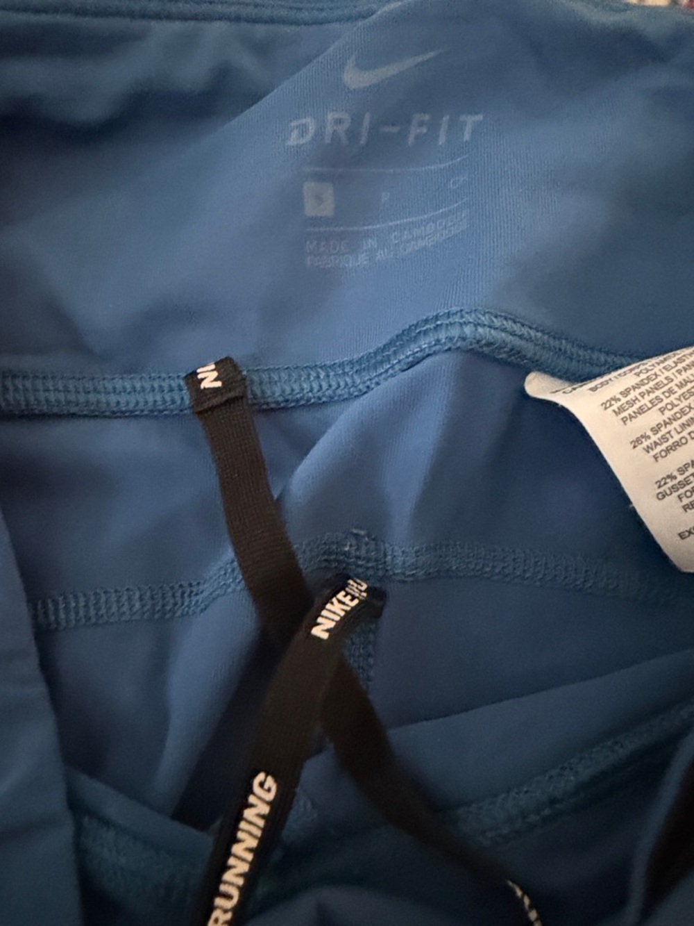 Nike Royal Blue Mid-Rise Performance Leggings with Swoosh - Picture 3 of 4